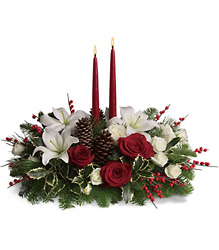 Christmas Wishes Centerpiece from Clifford's where roses are our specialty